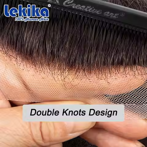 Full Lace 64 Base Men Toupee Hair Men's Capillary Prosthesis Human Hair Men's Wigs Replacement Syste