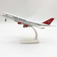 20Cm Model Plane Britih Virgin Atlantic B747 Aire 747 Die Airplane Toy For Boy Alloy Metal Ai