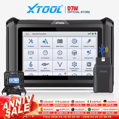 XTOOL D7W Bluetooth Diagnostic Tool Bidirectional Scanner Advanced ECU Coding 39+ Resets Built-in DO