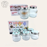 (DISKAUN RAYA) Kaca Balang Kuih Raya | Bekas Kuih Raya Sets | Cookies Container Set | Storage Bottles Glass Canister Jar