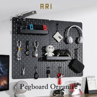 【Ready stock】Pegboard Perforated Display Board Wall Display Rack Peg Board Wall Mounted Hole Board W