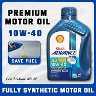 Shell Advance AX7 10W-40 800ml Fully Synthetic Scooter Motor Oil, High Performance 4-AT Engine Oil f