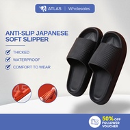 ATLAS Home Slipper Thick Sole Flat Shoes Comfy Indoor Unisex Flip Flop Women Men Shower Kasut Rumah 