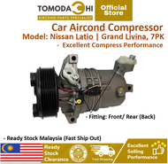 TOMODACHI Car Aircond Parts Compressor Nissan Latio Grand Livina Sylphy 1.6 1.8 7PK 6PK | Kompressor