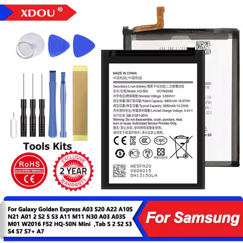 Battery For Samsung Galaxy A03 S20 A22 A10S N21 A01 2 S2 5 S3 A11 M11 N30 A03 A02S M01 W2016 F52 Min