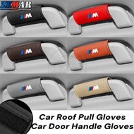 BMW M Power Leather Car Roof Pull Gloves Car Inter Door Handle Gloves Armrest Handle Protector Cover