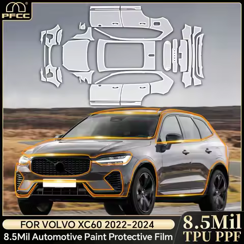 TPU 8.5mil Paint Protection Film for Volvo XC60 Inscription R Design 2022-2024 Pre Cut Bra Clear PPF