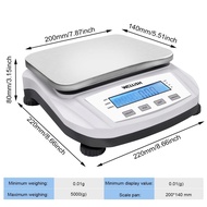 Lab Scale 5000g/0.01g High Precision Digital Scale Analytical Balance Electronic Scale for Kitchen L