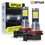 ((2PCS) Two-Color Car LED Fog Light H11 Bulb H3 H7 881 9005/9006 DRL Daytime Running White+Yellow 12
