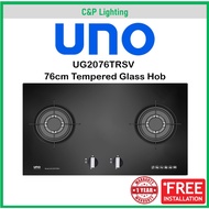 Uno 76cm 2 Burner Tempered Glass Cooker Hob Gas Stove UG 2076TRSV