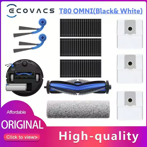 Original ECOVACS DEEBOT T80 OMNI Vacuum Cleaner Accessories Main / Side Brush, Filter, Roller Mop, D