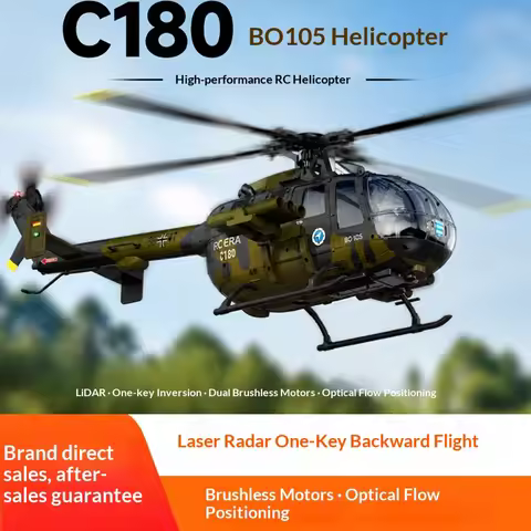 C180 Six Way Remote Control Helicopter Intelligent Inverted Optical Flow Tof Laser Height Determinat