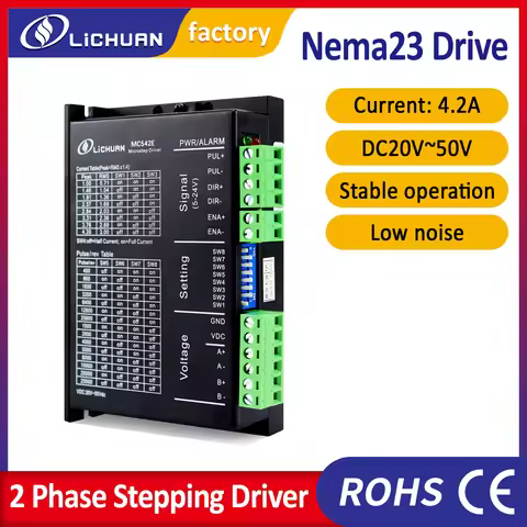 Lichuan Nema23/24 Stepper Driver MC542E pulse/direction MINI SIZE analog control switch control 5.4A