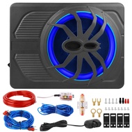 10Inch 800W Under Seat Powered Car Subwoofer,Built-in Car/Truck Audio Amplifier & with Wiring Kit, H
