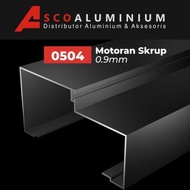 aluminium motoran skrup profile 0504 kusen 3 inch