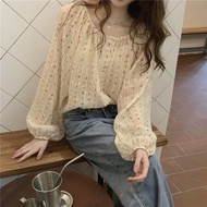 Chiffon shirt women blouse Korean style baju kembang women blause wanita floral shirt blouse women long sleeve blouse baju muslimah labuh baju blouse wanita