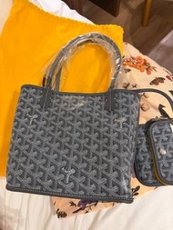 全新goyard anjou mini tote灰色
