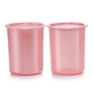 Tupperware rose gold one touch canister junior 1.25L (2pcs)