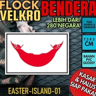 Patch Badge Emblem Flock Velcro Velcro PVC Glossy Prepet Tactical Tactical National Flag - EASTER IS