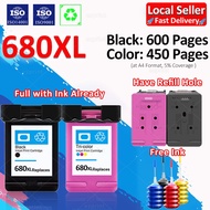 Compatible HP 680 HP 680XL HP 680XXL Ink Cartridge HP 680 Black HP 680 Ink Refillable Ink Cartridge for 2135 2676 3635