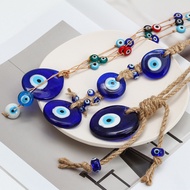 Devil's Eye New Product Evil Eye Hemp Rope Water Drop Pendant Car Keychain Fashion Car Hanging Acces