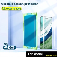 2pcs Ceramic Film For Xiaomi 14/12S Ultra 13 Lite/Pro 12X 12 Pro Mi10/Mi11 Mi 10/11 Pro/Ultra Mix 4 Civi 3 2 1S 1 Screen Protector Full Curved Cover HD Tempered Film Not Glass
