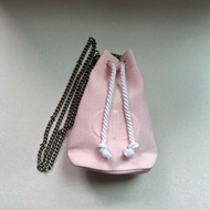 (送銀鏈肩帶) Dior Pink crossbody bag 水桶包 側肩包 日本中古