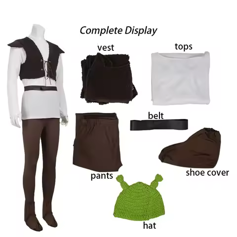 Monster Shrek cosplay costume Shrek cosplay Halloween cosplay costume Mens Costume Shrek Full Set Ha