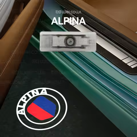 Welcome Car Door Light For ALPINA B4 XD3 B7 HD No Fading led icon Projector Ghost Shadow Lights