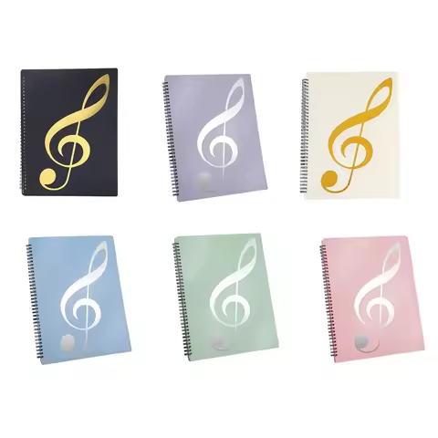 Sheet Music Folder, Sheet Music Holder,Fits Letter Size A4, Writable and Detachable Choir Folder, 60