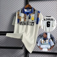 S-XXL       Retro: 95/96 In-ter M-il-an away high-quality home retro football jersey custom T-shirt 