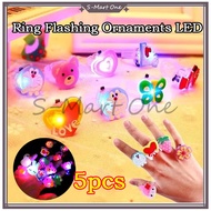 5pcs Children's Toy Rings with Lights and Characters / LED Flashing Ornaments Rings / Cartoon Rings 
