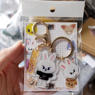 Skzoo Keychain Stray Kids Cute Cartoon Acrylic Double-sided Pendant KeyRing Gift Handbag Accessory