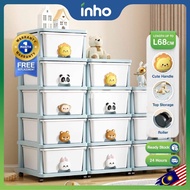 INHO Single/Double (2-6 Layers) Toy Cartoon Drawer Storage Cabinet Organizer Kids Clothes Wardrobe