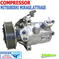 คอมเพรสเซอร์ มิตซูบิชิ มิราจ  แอททราจ COM0032 HFC-134A VRC-08 Valeo แท้ Mitsubishi Mirage Attrage Co