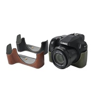 Suitable for Panasonic FZ80D Camera Lychee Pattern Base FZ85D Camera Leather Case Half Bag Protectiv