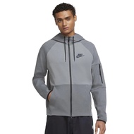 Nike Men's Sportswear Essential Tech Fleece Full-Zip Hoodie (Medium, Smoke Grey/Light Smoke Grey/Bla