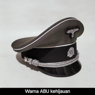 Topi Pet Visor Waffen SS Jerman WW2 Hijau versi B kostum cosplay