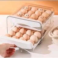 (JS100) Egg Storage Box Egg Rack Egg Storage Box 2 Tiers