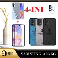 Case SAMSUNG A23 5G Softcase Deer Patterned jeans New Casing SAMSUNG A23 5G 4IN1 Package