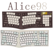 【】 Feker Alice98 Wireless Mechanical Hot Swap Ergonomic Keyboard 3-Modes Via Rgb Gasket Structure So