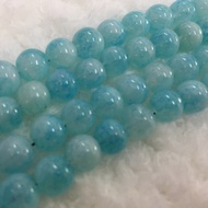Multicolored Glass Pearl 8mm - Icy Blue