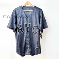 Baseball Jersey NYC NEW YORK Yankees NYC  MLB Shirt Men Jacket Baju Plus Size Tops Grey Purple