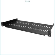 YAAN 1U Server Rack Shelf Vented Tray for 19 Cabinet Carbon Steel Rack 10 Deep Universal 1U Rack She
