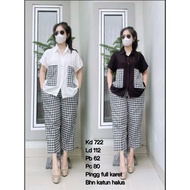 KATUN Mina suit for women, teenagers, adults, crinkle airflow, combination of checkered cotton, avai