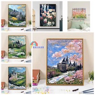 KLX--60*80cm/40*50cm castle Large size painting by number coloring by number painting by number colo