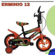 Sepeda Anak Laki Laki Roda 4 Erminio 12 Inch Usia 2-4 Tahun Bang Busa