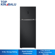 [SABAH ONLY] LG 493L GN-B452PQBK TOP FREEZER INVERTER REFRIGERATOR (MATTE BLACK)