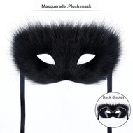 Masquerade Masquerade Furry Fox Half Face Mask Eye Mask Plastic Mask Mystery Animal Mask