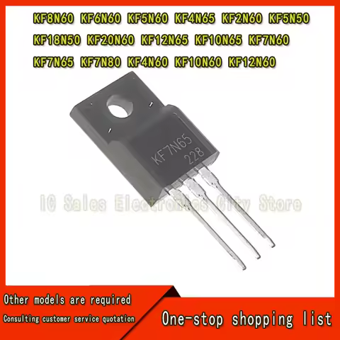 10Stuks TO-220F 20n60 6n60 7n65 4n60 10n60 2n60 8n60 12n60 18n60 7n50 7n60 5n60 4n65 12n65 10n65 5n5